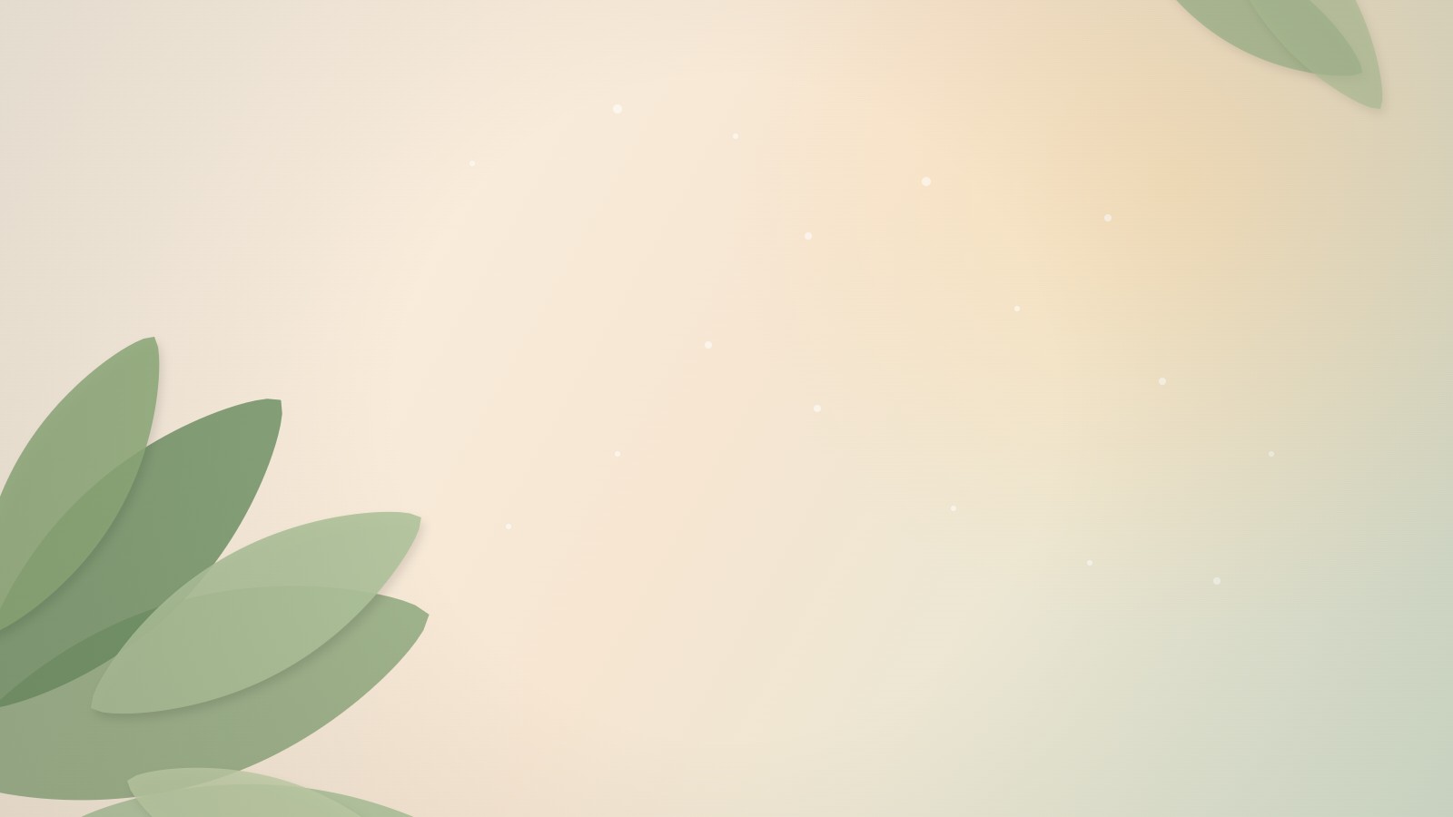 Illustration bien-être : feuillage sage et lumière naturelle, symbolisant la santé et la sérénité